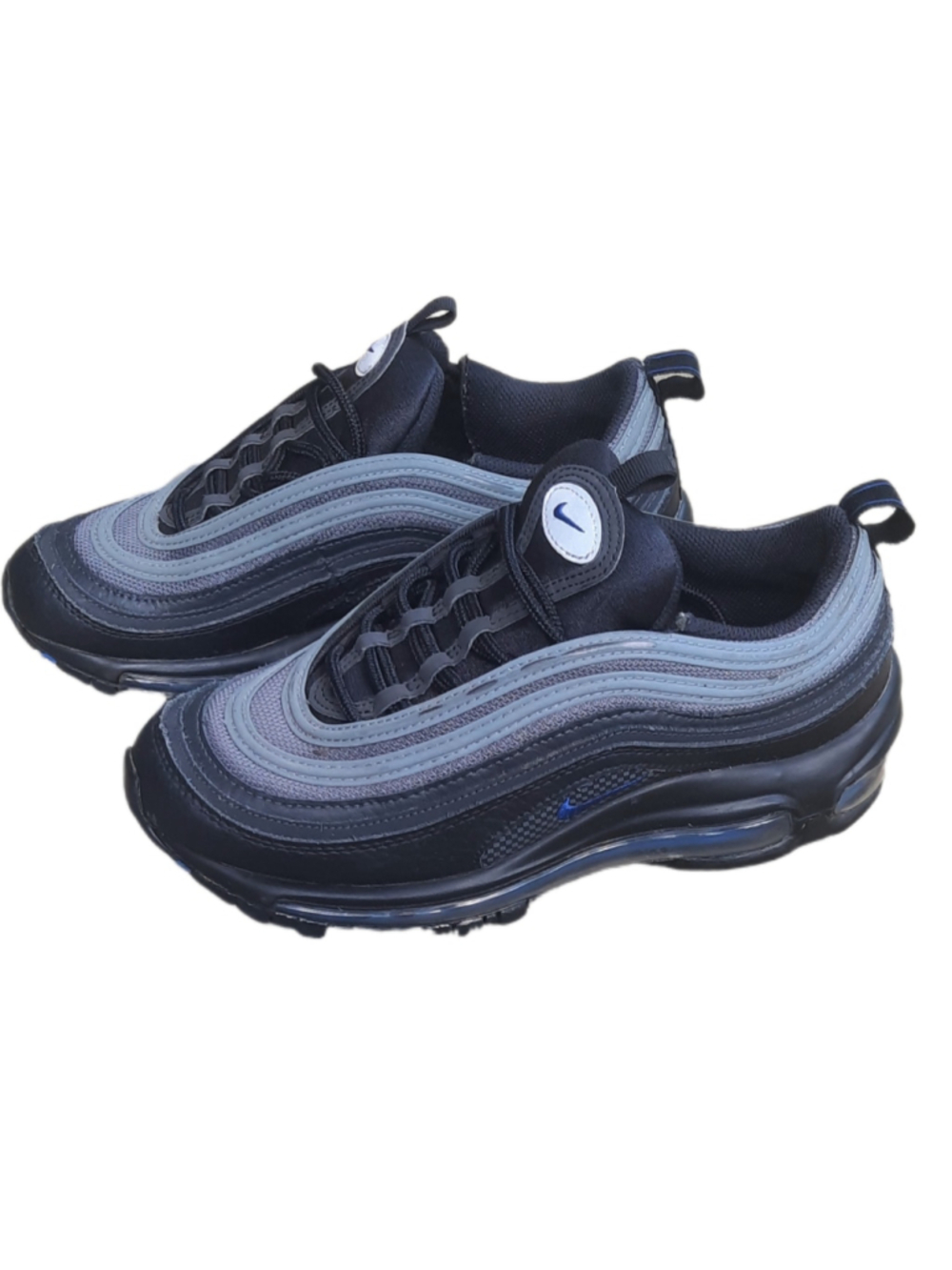 Nike Air Max 97 GS Sneakers
Black /Racer Blue DN8003-001
 Sz 5.5y/ Womens Sz 7 - Picture 2 of 5